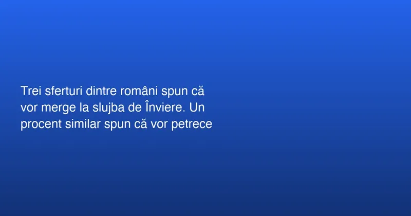 Majoritatea românilor planifică să participe la slujba de Înviere