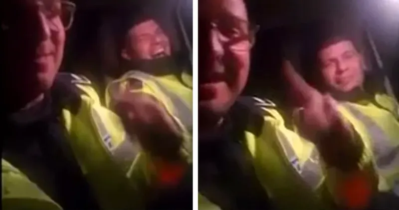 Să sară permisele! Scandal în Poliție, după ce doi agenți s-au filmat în autospecială în timp ce fredonează manele