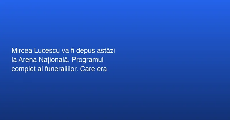 Omagiul adus fostului selecționer al naționalei României