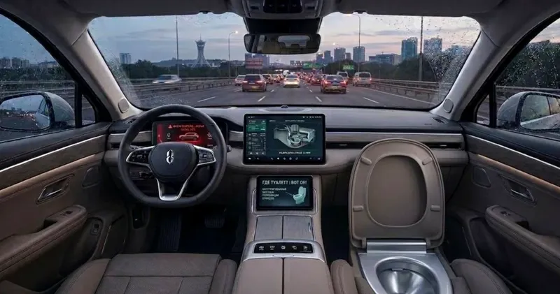 Inovație în China: Toaletă în mașină