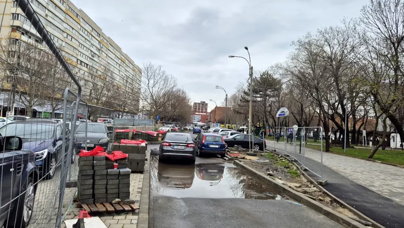 Transformarea pietonalei Obor în parcare: Proiectul continuă cu întârzieri semnificative