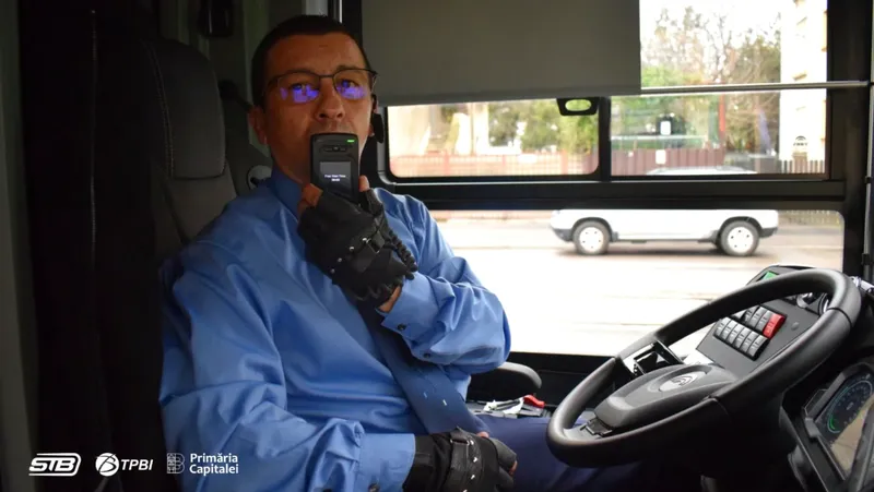 Troleibuzele din București cu alcooltest pentru siguranță